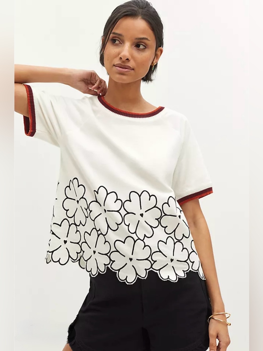 Maeve Floral Embroidered Top